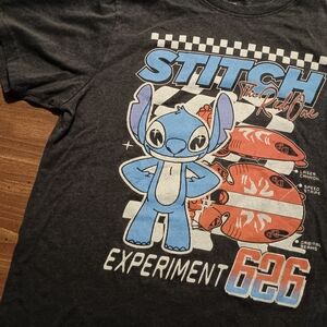 STITCH RACING T-SHIRT - Large // Disney Experiment 626 funny cute tee shirt